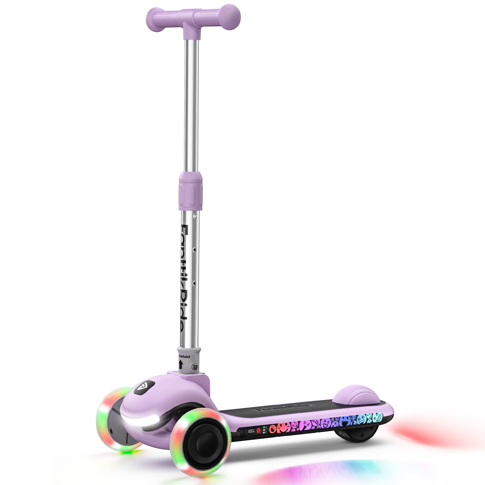 FanttikRide K9 Pro Trottinette Electrique pour Enfants, 3/6/10 km/h, Mode Vitesse IA, Charge Rapide Type-C, 5 Modes D'éclairage, Guidon Réglable, pour Enfants Jusqu'à 60 kg