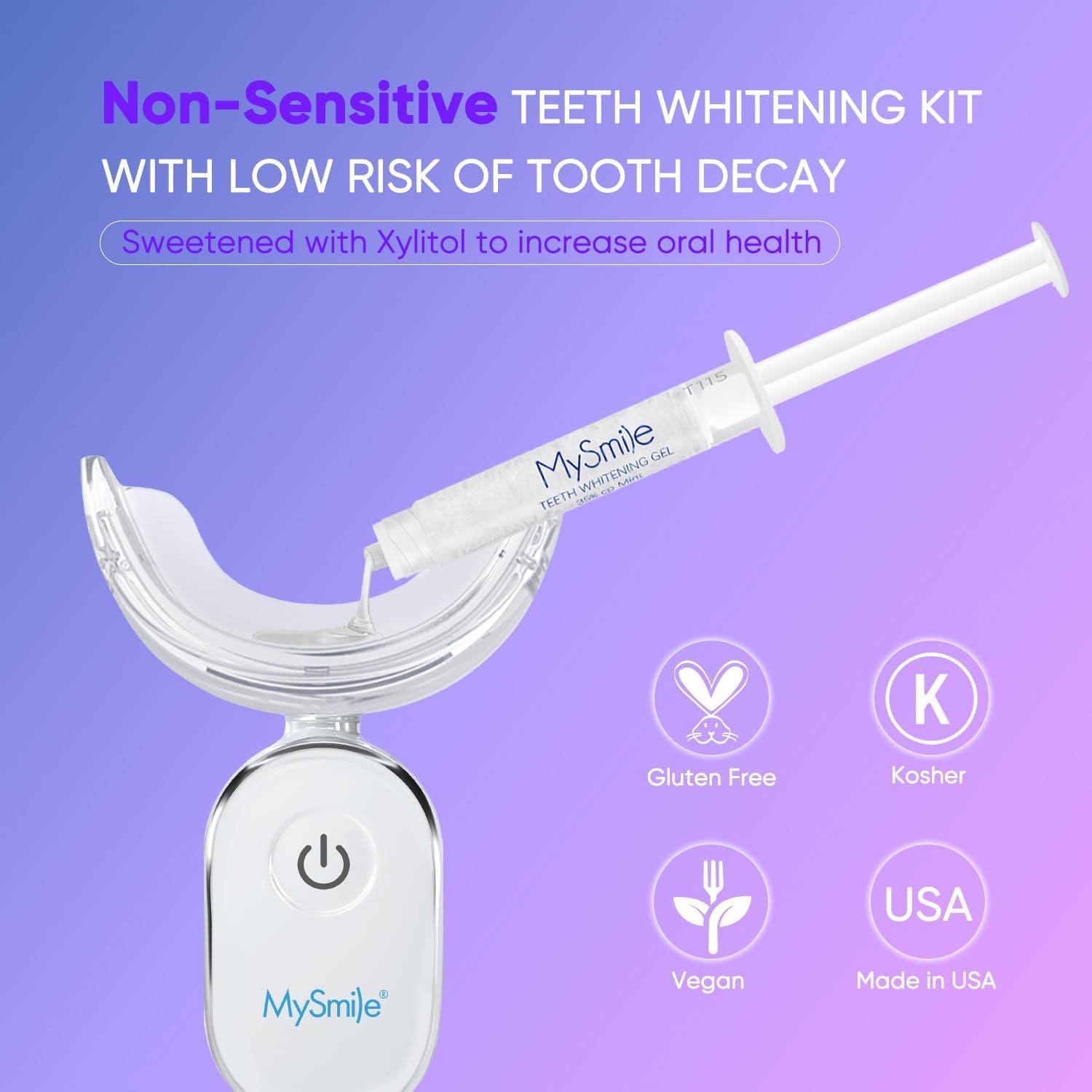 MySmile Deluxe 10 Min Teeth Whitening Kit with 28 LED Light, 35% Carbamide Peroxide Teeth Whitening Gel, Helps Remove Years of Stains from Coffee, Soda, Wines, Smoking, Food