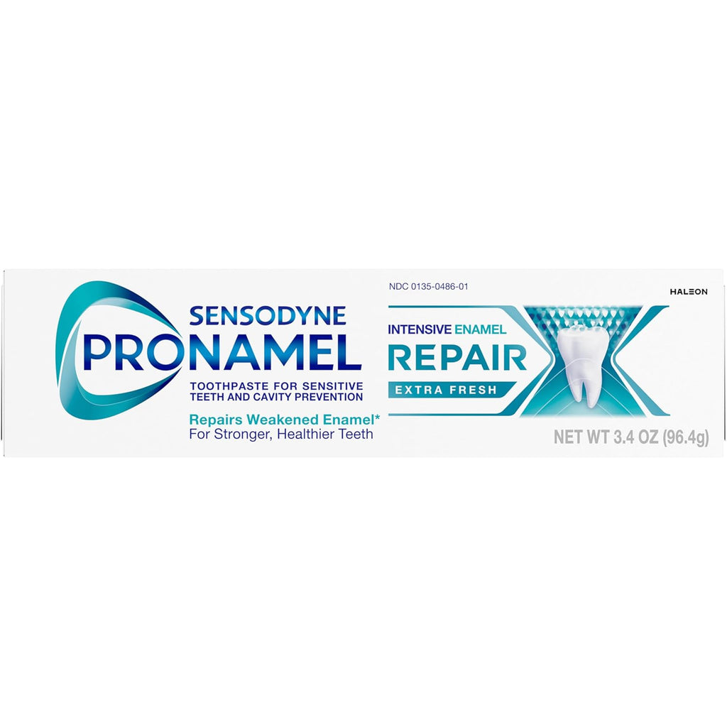 Sensodyne Pronamel Intensive Enamel Repair Toothpaste for Sensitive Teeth, to Reharden and Strengthen Enamel, Extra Fresh - 3.4 Ounces (Pack of 4)