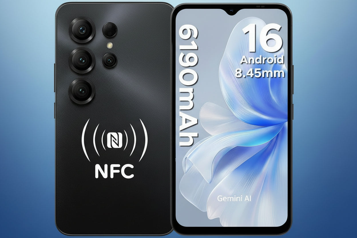 DOOGEE Note56X Pro Android 16 Smartphone Pas Cher, 6150mAh Telephone Portable Écran 6.56" HD+90Hz 32Go+128Go/TF 2To, 8MP+13MP, UNISOC T7225,Dual SIM, Octa Core, Face ID/Fingerprint/NFC/3.5mm,Noir