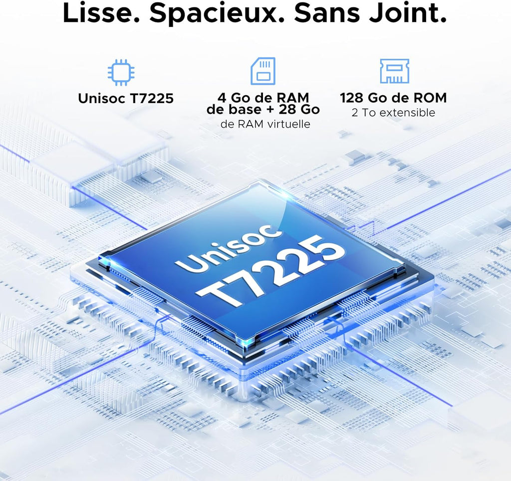 DOOGEE Note56X Pro Android 16 Smartphone Pas Cher, 6150mAh Telephone Portable Écran 6.56" HD+90Hz 32Go+128Go/TF 2To, 8MP+13MP, UNISOC T7225,Dual SIM, Octa Core, Face ID/Fingerprint/NFC/3.5mm,Noir