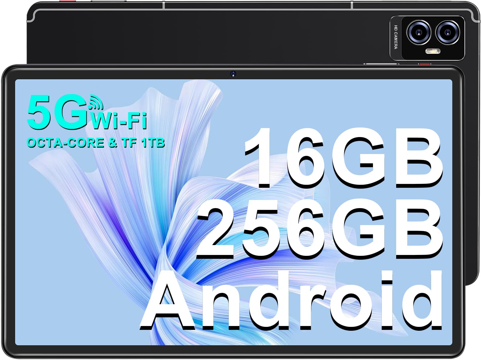 FACETEL Tablette Android Tablette 10 Pouces avec 5G WiFi, 14GoRAM + 128GoROM (TF/1To) | Octa-Core Processor | 2.0 GHz丨8000mAh丨Dual Caméra 5MP+8MP丨IPS FHD | Tablette Tactile Film Protecteur Shell - Or