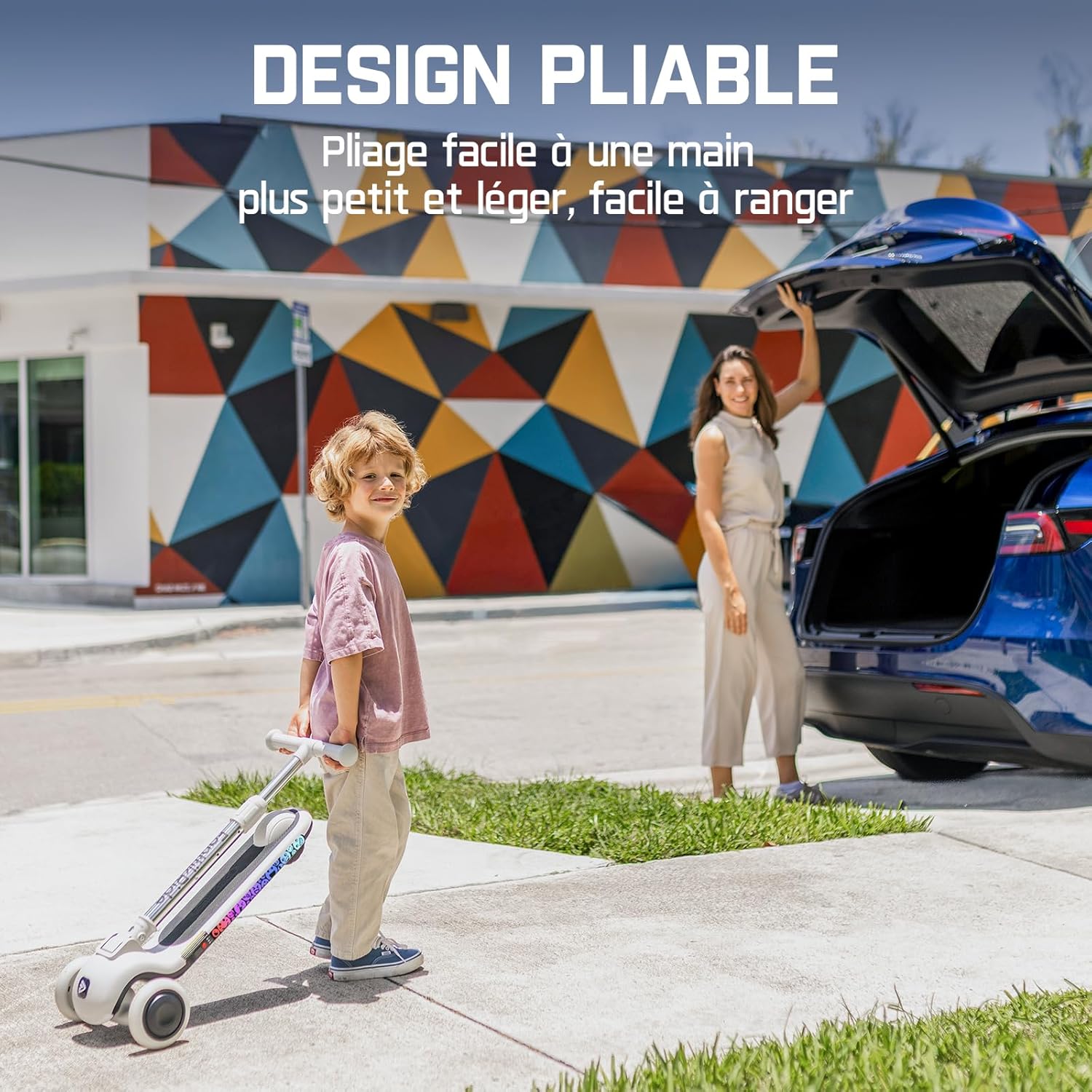 FanttikRide K9 Pro Trottinette Electrique pour Enfants, 3/6/10 km/h, Mode Vitesse IA, Charge Rapide Type-C, 5 Modes D'éclairage, Guidon Réglable, pour Enfants Jusqu'à 60 kg