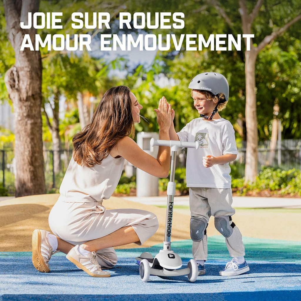 FanttikRide K9 Pro Trottinette Electrique pour Enfants, 3/6/10 km/h, Mode Vitesse IA, Charge Rapide Type-C, 5 Modes D'éclairage, Guidon Réglable, pour Enfants Jusqu'à 60 kg