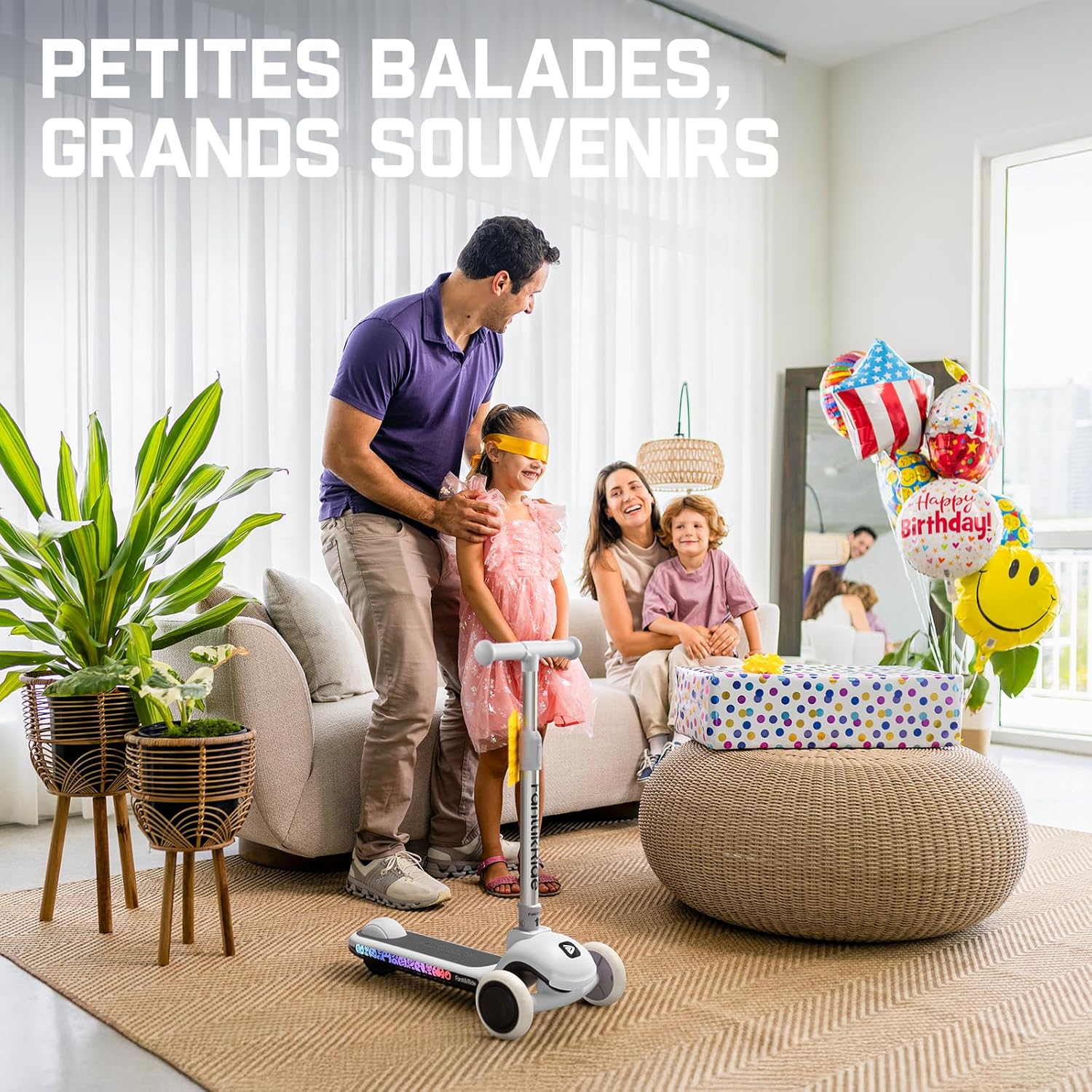 FanttikRide K9 Pro Trottinette Electrique pour Enfants, 3/6/10 km/h, Mode Vitesse IA, Charge Rapide Type-C, 5 Modes D'éclairage, Guidon Réglable, pour Enfants Jusqu'à 60 kg